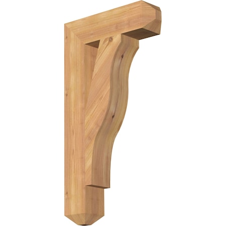 Ekena Millwork Funston Craftsman Smooth Bracket, Western Red Cedar, 3 1/2"W x 14"D x 26"H BKT04X14X26FST04SWR